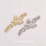 18k electroplated real gold inlaid zircon butterfly finishing connection buckle head handmade diy string pearl necklace jewelry accessories - Image 2