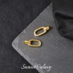 18k Copper Gold-plated Silver Simple Foundation All-match Hidden Line Button Tail Buckle Handmade DIY Beaded Material Bracelet Accessories - Image 10