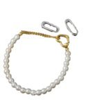 18k Copper Gold-plated Silver Simple Foundation All-match Hidden Line Button Tail Buckle Handmade DIY Beaded Material Bracelet Accessories - Image 5