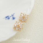 18k Gold Plated Zirconium Diamond Snowflake Love Single and Double Pendant Handmade DIY Beaded Material Bracelet Necklace Accessories - Image 23