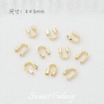 18K Gold-Filled Color-Preserving Accessories Positioning Beads Half-Moon Buckle U-Shaped Buckle Tube Beads Handmade DIY Bracelet Necklace Beading Material - Image 19