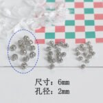 18k gold color gold ball small round bead bag gold spacer DIY jewelry accessories handmade beaded bracelet material - Image 20