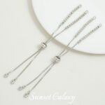 18K Gold Coil Chain Silicone Bead Adjusting Extended Chain Handmade DIY Beaded Material Bracelet Necklace Accessories - Image 7