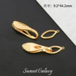 18k high color retention single row glossy connection press buckle handmade beaded diy material bracelet necklace accessories - Image 6