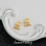 [Marine] 18k gold animal pendant small fish seahorse handmade diy beaded material bracelet necklace earrings accessories - Image 15