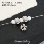 High Color Retention 18K Gold Plated Zircon Clover Spacer Beads Handmade DIY Beaded Bracelet Necklace Jewelry Accessories Material - Image 9