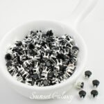 Card 5 Round Zirconium Silver Bottom Claw Diamond Zircon Claw Diamond Silver Beaded Handmade DIY Material Bracelet Necklace Accessories - Image 15