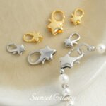 18k electroplated real gold color preserving five-pointed star lobster clasp closure clasp handmade diy beaded material bracelet necklace accessories - Image 4