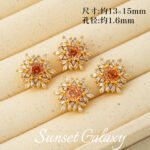18K Color-Preserving Sparkling Snow Falling Zircon-Plated Beads Pearl Handmade DIY Beaded Bracelet Jewelry Accessories Material - Image 7