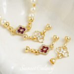 18k gold heavy industry oil drop shell cruciferous zircon finishing buckle accessories handmade diy bracelet necklace beaded material - Image 3