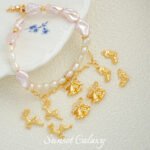 18K Christmas Series Gingerbread Man Socks with Zirconium Pendant Handmade DIY Beaded Material Earrings Accessories Bracelet Accessories - Image 2