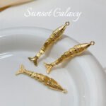 18k Gold Copper Plated Real Gold Good Luck Koi Pendant Handmade Beaded diy Material Bracelet Necklace Jewelry Accessories - Image 7