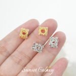 Hollow Small Square Zirconium Beads Handmade DIY Beaded Beads Bracelet Necklace Earrings Jewelry Accessories Material - Image 2