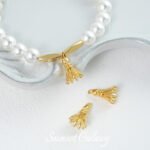 18k Copper Plated Real Gold Badminton Racquet Pendant Beads Handmade DIY Beaded Bracelet Necklace Accessories Material - Image 5