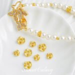 18k Copper Plated Real Gold Folded Spacer Color Preservation Handmade DIY Bracelet Necklace Earrings Beaded Beaded Material Accessories - Image 3