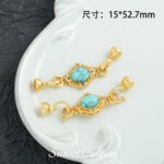 18k real gold plated color retaining tiger eye gem pearl connection closure buckle handmade diy beaded bracelet accessories - Image 10