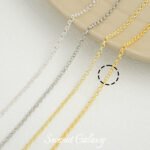 18k gold strong color retention round chain ponytail chain O-shaped chain tail chain handmade diy material bracelet necklace loose chain accessories - Image 21