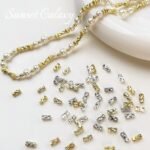 18k Gold Plated Silver Plated Batch Flower Thread Color Preservation Section Pipe Bead Spacer Bead Decoration DIY Bracelet Necklace Jewelry Material - Image 2