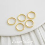 18K lace round double hole bead bag bead ring handmade diy material bracelet beaded necklace pearl jewelry accessories - Image 13