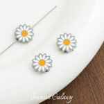 daisy smiley face spacer beads imported stainless steel beads handmade diy beaded material bracelet necklace earring accessories - Image 17