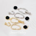 18K bag gold drop oil black special-shaped closing connection buckle diy bracelet beaded material pearl necklace jewelry accessories