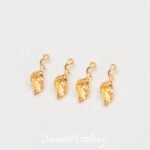 Color Preservation 18K Pack Gold Micro Zircon Leaves Rose Pendant DIY Hand-made Jewelry Earrings Necklace Beaded Accessories - Image 6