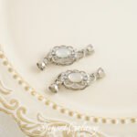 18k Real Gold Plated Silver Coil Connection Buckle Emerald Round Bead Coil Buckle Handmade DIY Beaded Material Bracelet Accessories - Image 7