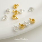 Gold-plated Tee Pendant Beaded High Color Handmade DIY Bracelet Necklace Beaded Beaded Jewelry Accessories Material - Image 2