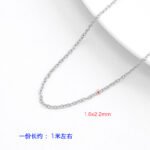 Y2K Bracelet Necklace DIY silver Chain Do Not Fade o-shaped Chain Extension Chain Handmade Beaded Material Jewelry Accessories - Image 8