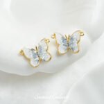 Little Red Riding Book with Oil Dropping Butterfly Pendant Plated Real Gold Handmade DIY Bracelet Necklace Beaded Beaded Accessories Material - Image 10