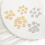18K Real Gold Plated Color-Preserving Round Spring Lobster Clasp Necklace Bracelet Finishing Buckle DIY Handmade Beading Material Accessories
