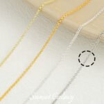 18k gold strong color retention round chain ponytail chain O-shaped chain tail chain handmade diy material bracelet necklace loose chain accessories - Image 19