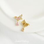 Gold Plated Zirconium Butterfly Three Holes Double Three Row Beads DIY Handmade Beaded Bracelet Necklace Beaded Accessories Material - Image 6