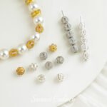 Real Gold Plated Handmade Zircon Fupo Watermelon Ball Beaded DIY Bracelet Necklace Beaded Beaded Earrings Material Accessories