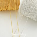 18k gold strong color retention round chain ponytail chain O-shaped chain tail chain handmade diy material bracelet necklace loose chain accessories - Image 3