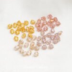 3mm gold plated color square zirconium gold bottom anti-gripper drill beads diy handmade beaded material bracelet jewelry accessories - Image 5