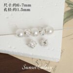 18K Gold-Plated High Color Retention Diamond-Encrusted Three-Sided Flower Spacer Beads Handmade DIY Beaded Bracelet Necklace Jewelry Accessories Material - Image 8