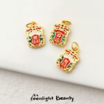 New Year's Ancient Fa Sands Gold Lucky Pendant Pendant Pendant Beaded Handmade DIY Beaded Bracelet Necklace Accessories - Image 6