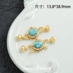 18k real gold plated color retaining tiger eye gem pearl connection closure buckle handmade diy beaded bracelet accessories - Image 12