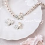 Silver-plated copper micro-inlaid white shell butterfly finishing connection button handmade DIY beaded pearl necklace accessories - Image 2