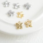 Butterfly Zirconium Pendant Copper Plated Gold Beads Handmade DIY Bracelet Necklace Beaded Beads Earrings Material Accessories - Image 3