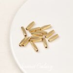 18K Electroplated Real Gold Long Tube Triangle Square Cut Angle Straight Tube Bead Handmade DIY Bracelet Necklace Accessories - Image 7