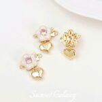 Color preserving 18K gold sweet oil drop flower insert buckle connection buckle diy bracelet necklace accessories material beaded accessories - Image 4