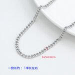 Y2K Bracelet Necklace DIY silver Chain Do Not Fade o-shaped Chain Extension Chain Handmade Beaded Material Jewelry Accessories - Image 15