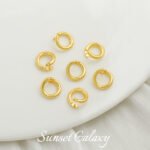 18K gold color retention universal opening ring handmade diy material beaded bracelet necklace closing connection buckle accessories - Image 8