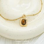 Ancient Greek Maillard Tiger Eye Stone Pendant Real Gold Plated Color-preserving Beads diy Handmade Bracelet Necklace Loose Bead Material - Image 5