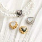 Gold plated love shell beads real shell aurora beads handmade DIY bracelet necklace beaded loose beads accessories material - Image 2