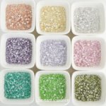 30 real gold-plated color-preserving round zirconium silver anti-claw drill beads diy handmade beaded material bracelet jewelry accessories