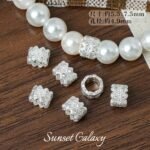 18K Gold-Plated Color-Preserving Micro-Paved Zircon Wheel Beads Spacer Beads Handmade DIY Beaded Bracelet Necklace Jewelry Accessories Material - Image 20