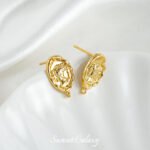 Gold Plated Color Goddess Seal Earrings Handmade DIY Bracelet Necklace Earrings Beaded Loose Beads Material Accessories